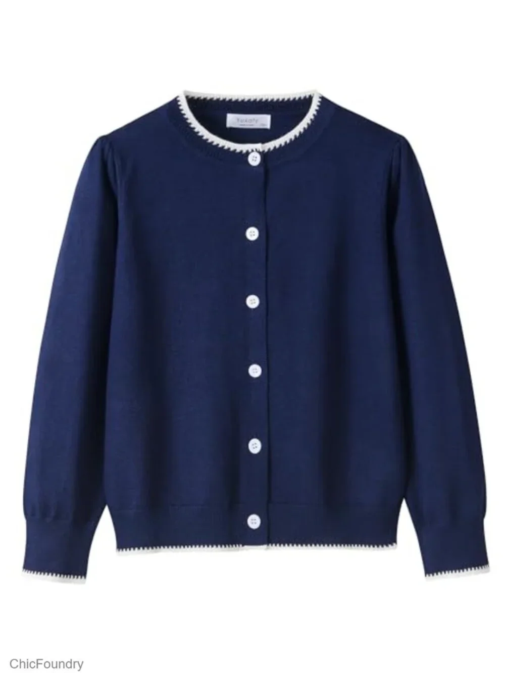 Girls Cardigan Long Sleeve Button Knit School Sweater